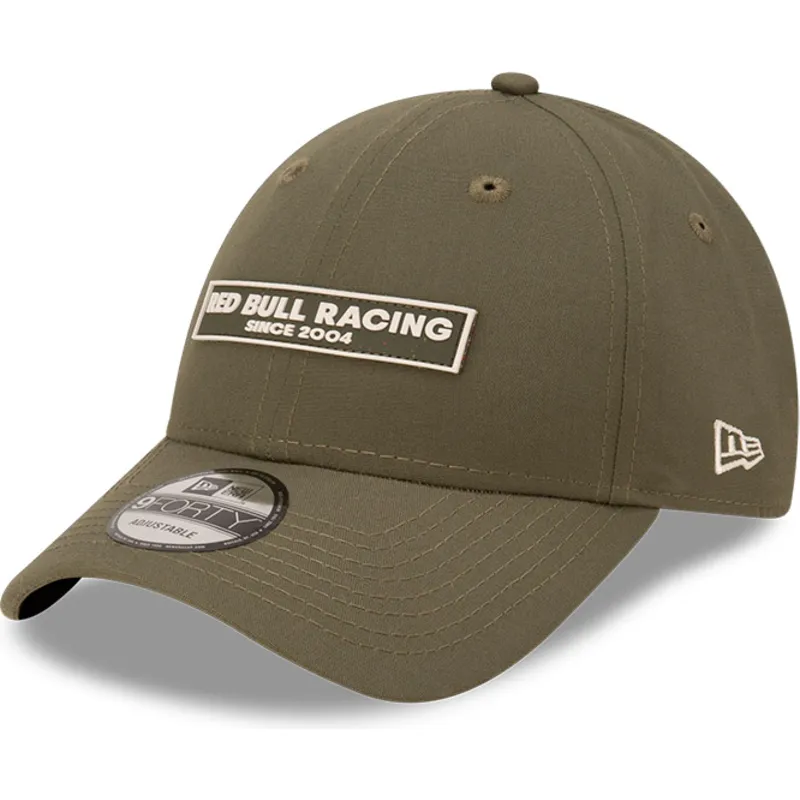 justerbar-gron-bojd-keps-9forty-repreve-wordmark-fran-red-bull-racing-formula-1-av-new-era