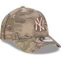 new-era-new-york-yankees-mlb-9forty-leaf-camo-snapback-kappe-mit-gebogenem-schirm-in-tarnmuster