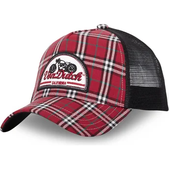 Čepice zaoblená červená snapback CAR04 Von Dutch