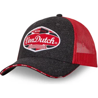 Καπέλο trucker μαύρο και κόκκινο MIXGREY03 της Von Dutch