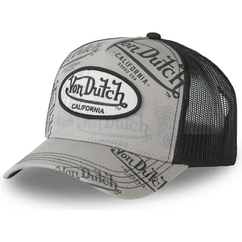 Čepice zaoblená žádné zvíře šedá snapback CAFE02 Von Dutch