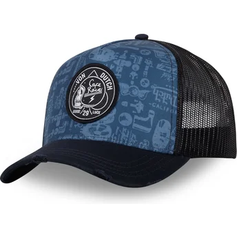 Von Dutch LOGOS02 blaue und schwarze Trucker-Mütze