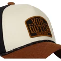braune-und-schwarze-gebogene-snapback-kappe-vint01-von-von-dutch