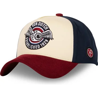 Čepice zaoblená vícebarevná snapback VINT02 Von Dutch