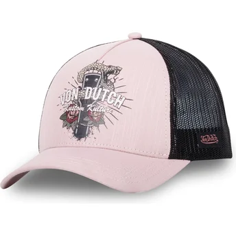 Rosa und schwarze SNA Trucker-Kappe von Von Dutch