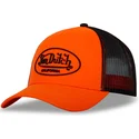 von-dutch-flu-o-orange-schwarze-trucker-kappe