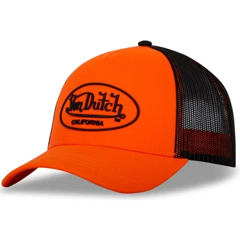 Truckerkeps orange och svart FLU O från Von Dutch
