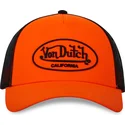 von-dutch-flu-o-orange-schwarze-trucker-kappe