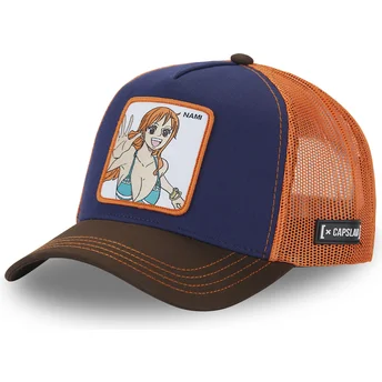 Καπέλο τζόκεϊ μπλε σκούρο και πορτοκαλί Nami OP4 NAM One Piece από Capslab