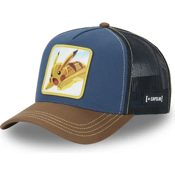 Capslab Pikachu PKM5 PIK Pokémon Navy Blue and Brown Trucker Hat