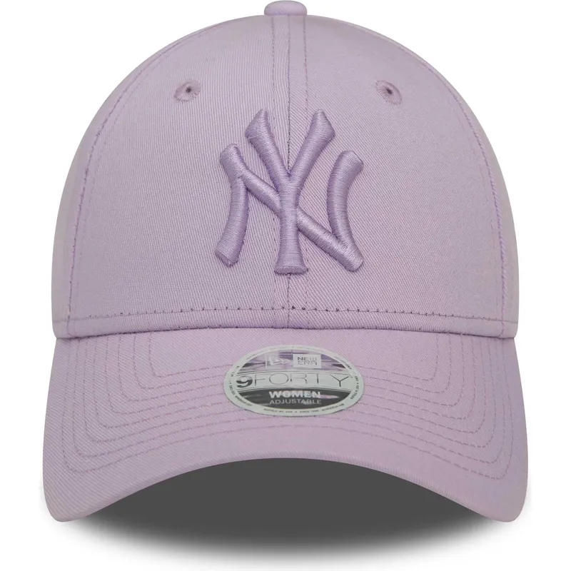 bojd-justerbar-lila-keps-med-lila-logotyp-for-dam-9forty-league-essential-fran-new-york-yankees-mlb-av-new-era