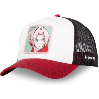 Καπέλο trucker μπεζ, μαύρο και κόκκινο Sakura Haruno PIN Naruto από Capslab