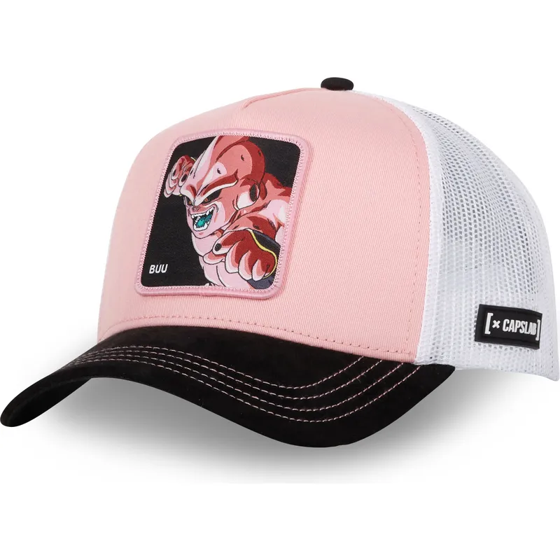 trucker-keps-rosa-vit-och-svart-kid-buu-dbz8-buu-dragon-ball-fran-capslab