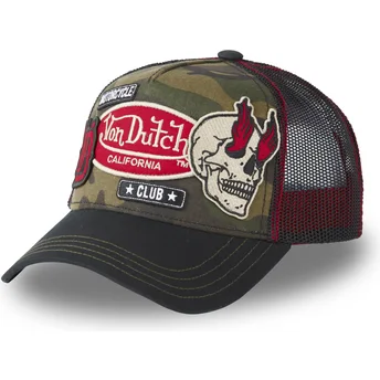 Cap zaoblená camouflage snapback Von Dutch