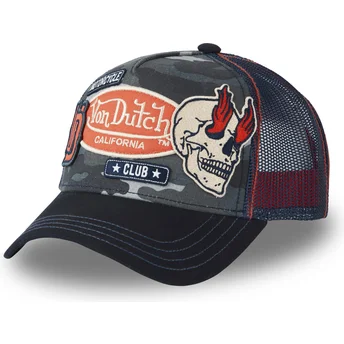 Čepice zaoblená žádné zvíře maskáčová snapback PATCHES02 Von Dutch