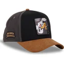 capslab-curved-brim-bugs-bunny-and-daffy-duck-loo10-bad-looney-tunes-black-and-brown-snapback-cap