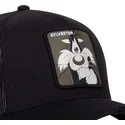 capslab-sylvester-loo10-syl-looney-tunes-black-trucker-hat