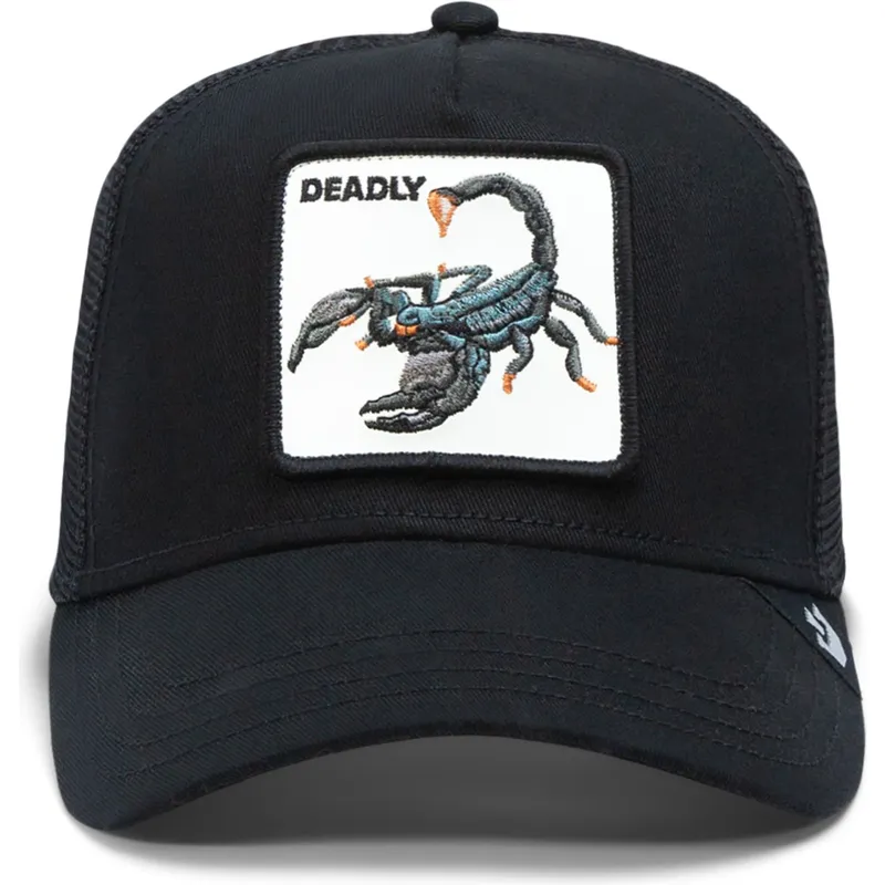 svart-trucker-keps-skorpion-deadly-the-deadliest-scorpion-the-farm-fran-goorin-bros