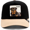 schwarze-und-beige-trucker-kappe-rottweiler-hund-the-guard-dog-the-farm-von-goorin-bros