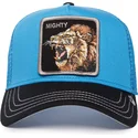 goorin-bros-mighty-lion-fan-the-farm-blaue-und-schwarze-trucker-kappe-mit-lowenmotiv