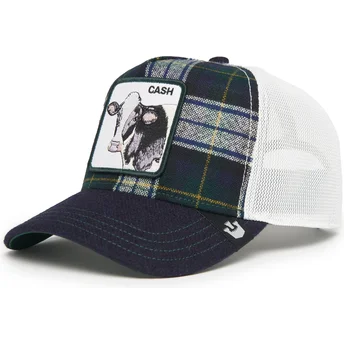 Čepice zaoblená námořnická modrá snapback Cash Moon Cow UK Plaid The Farm Goorin Bros.