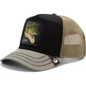 goorin-bros-the-farm-gator-tri-tone-schwarze-und-grune-krokodil-trucker-kappe