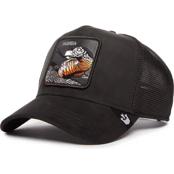 Čepice zaoblená žádné zvíře černá snapback serpiente The Suede Mamba Blacked Out The Farm The Farm de Goorin Bros.