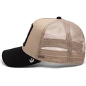 beige-und-schwarze-trucker-kappe-schlange-the-vicious-snake-eco-brutalism-the-farm-von-goorin-bros