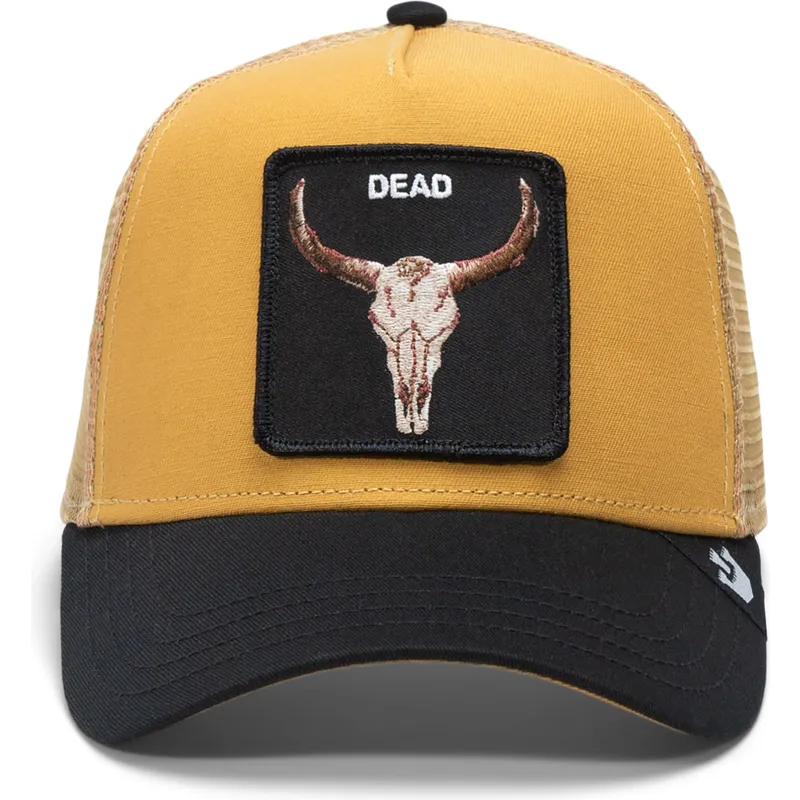 cepice-zaoblena-zluta-snapback-the-dead-skull-eco-brutalism-the-farm-goorin-bros