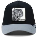 trucker-cap-schwarz-und-grau-tiger-the-savage-tiger-big-cats-the-farm-von-goorin-bros