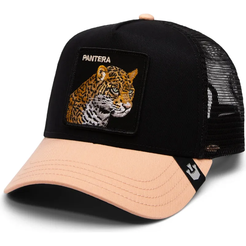 trucker-cap-schwarz-und-beige-leopard-the-pantera-big-cats-the-farm-von-goorin-bros