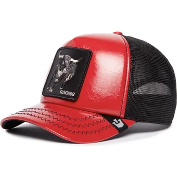 cepice-zaoblena-cervena-snapback-raging-pamplona-puff-patent-the-farm-goorin-bros