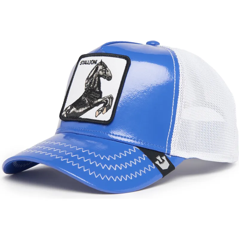 cepice-zaoblena-modra-snapback-stallion-horsepower-puff-patent-the-farm-goorin-bros