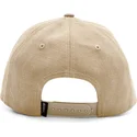 snapback-kappe-mit-gebogenem-schirm-in-hellbraun-bar-motiv-bear-bare-duck-canvas-the-farm-von-goorin-bros