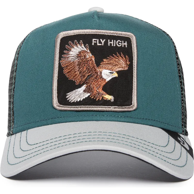 cepice-zaoblena-zelena-snapback-fly-high-eagle-fan-the-farm-goorin-bros