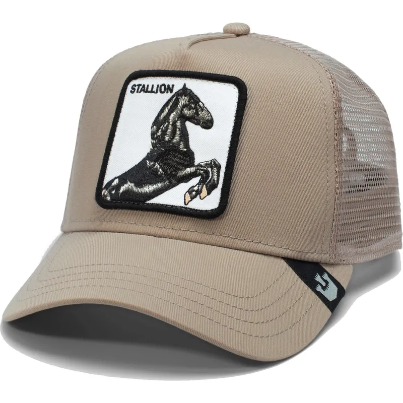 trucker-cap-beige-pferd-the-stallion-the-farm-von-goorin-bros