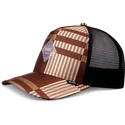 djinns-hft-shiny-check-brown-and-black-trucker-hat