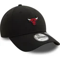 new-era-curved-brim-9forty-repreve-mini-logo-chicago-bulls-nba-black-adjustable-cap