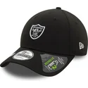 new-era-curved-brim-9forty-repreve-mini-logo-las-vegas-raiders-nfl-black-adjustable-cap