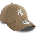 new-era-curved-brim-9forty-cord-new-york-yankees-mlb-beige-adjustable-cap