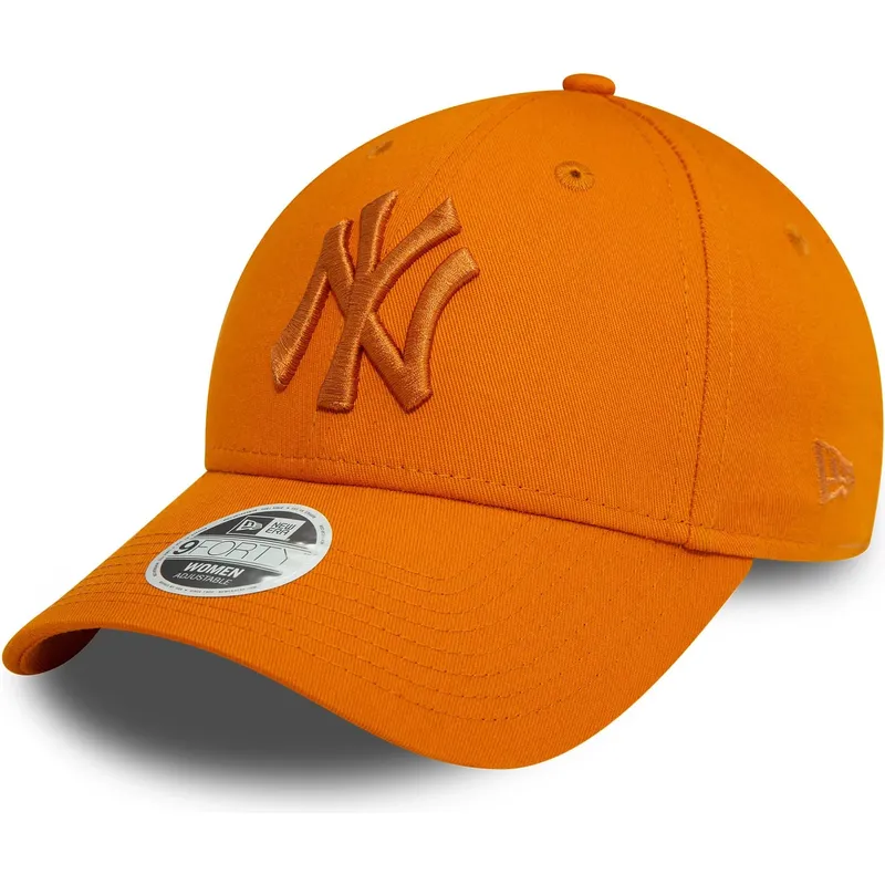 cepice-zaoblena-oranzova-nastavitelny-9forty-league-essential-new-york-yankees-mlb-new-era