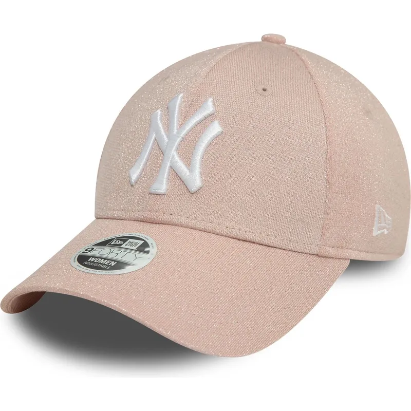 new-era-new-york-yankees-mlb-9forty-glitter-rosa-justerbar-bojd-keps-for-kvinnor