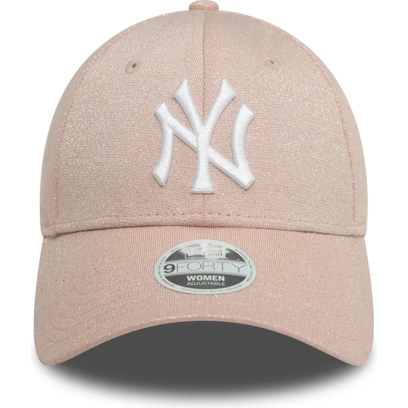 new-era-new-york-yankees-mlb-9forty-glitter-rosa-justerbar-bojd-keps-for-kvinnor
