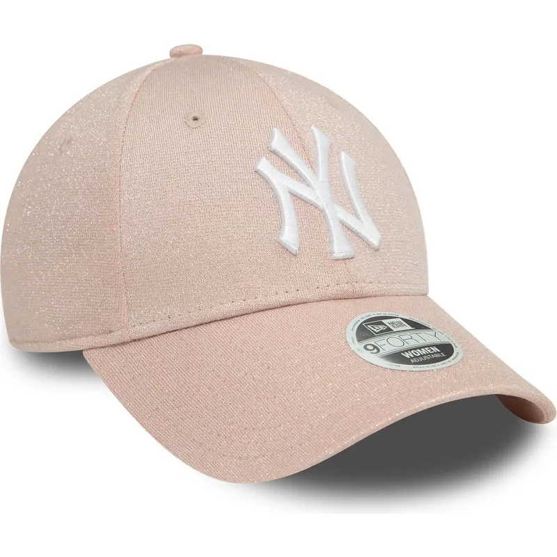 new-era-new-york-yankees-mlb-9forty-glitter-rosa-justerbar-bojd-keps-for-kvinnor