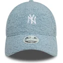 justerbar-ljusbla-damkeps-med-bojd-skarm-9forty-borg-new-york-yankees-mlb-fran-new-era