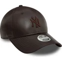 cepice-zaoblena-hneda-nastavitelny-9forty-midi-pu-new-york-yankees-mlb-new-era