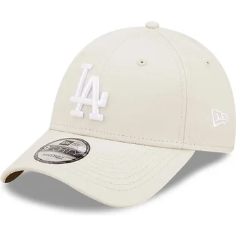 Čepice zaoblená béžová nastavitelný pásek 9FORTY League Essential Los Angeles Dodgers MLB New Era