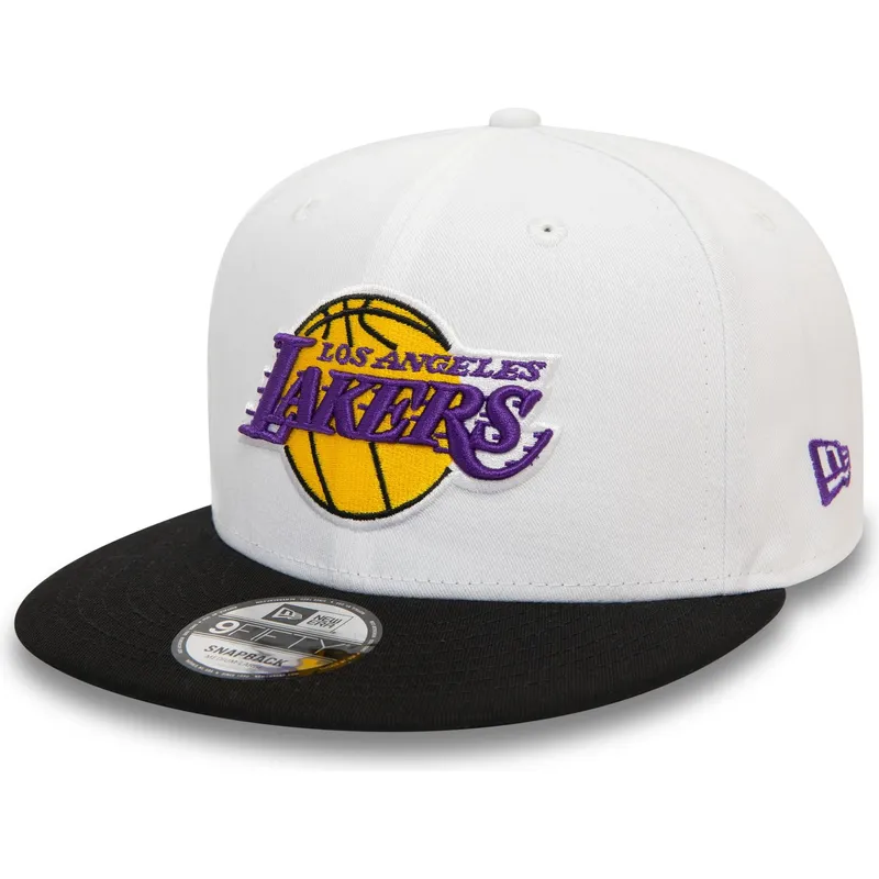 cepice-rovna-cerna-snapback-9fifty-white-crown-patch-los-angeles-lakers-nba-new-era