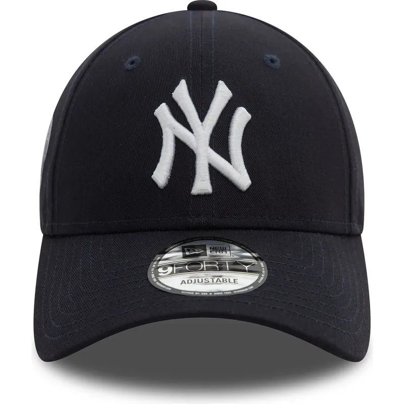 marineblaue-verstellbare-curved-cap-9forty-side-patch-der-new-york-yankees-mlb-von-new-era