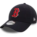 new-era-curved-brim-9forty-side-patch-boston-red-sox-mlb-navy-blue-adjustable-cap